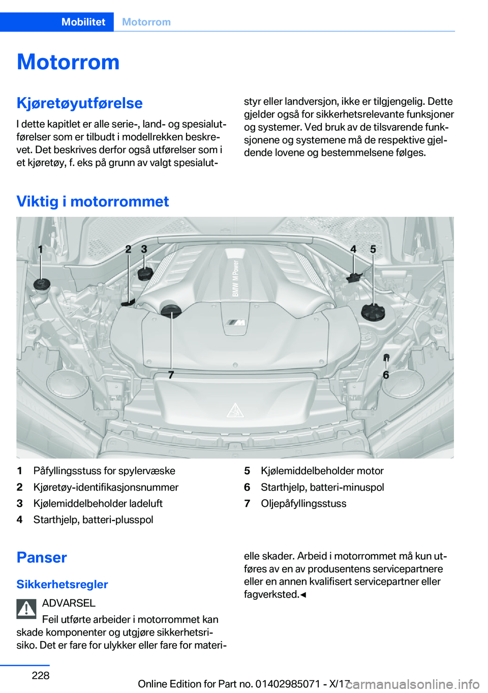 BMW X6 M 2018  InstruksjonsbØker (in Norwegian) �M�o�t�o�r�r�o�m�K�j�