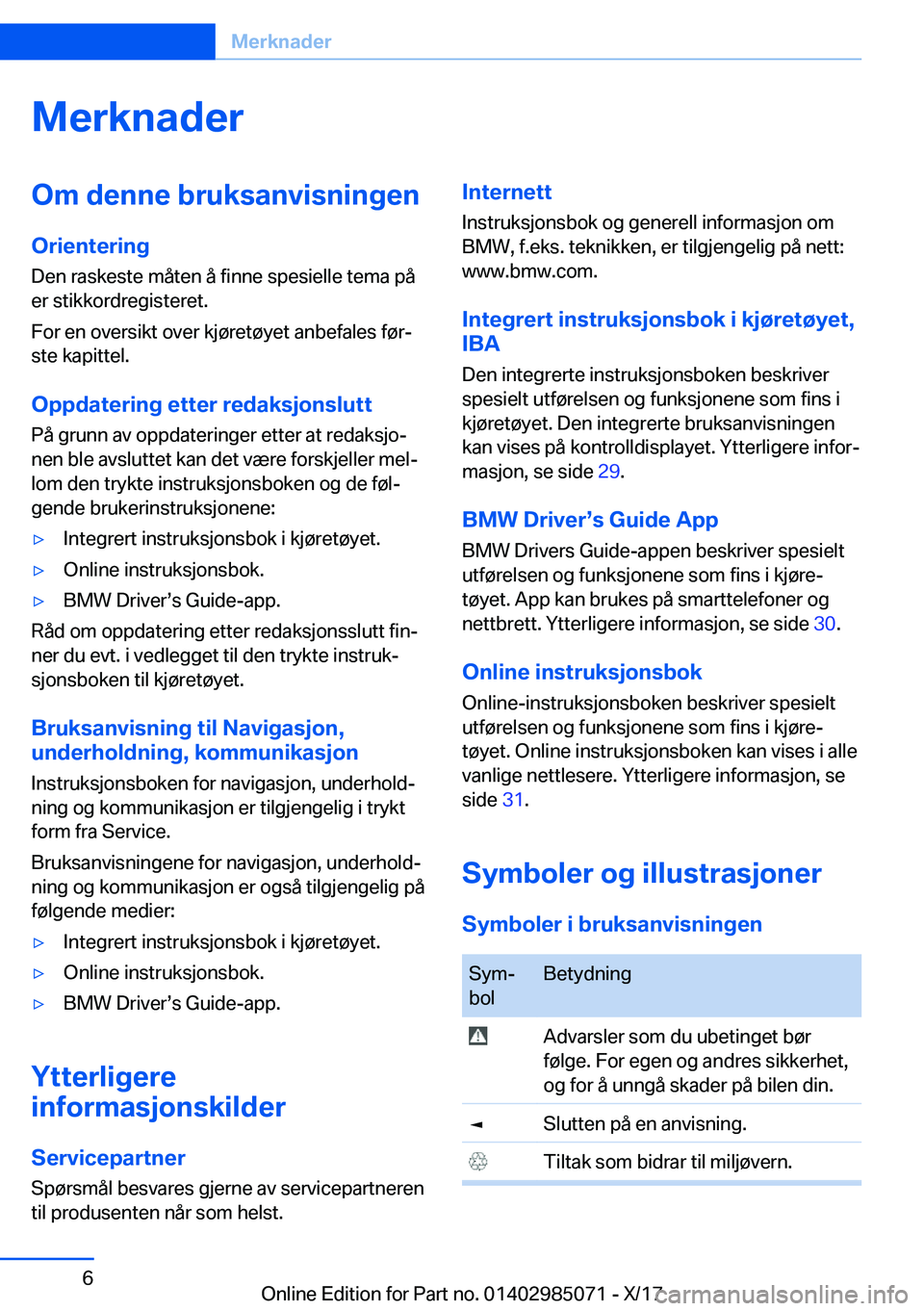 BMW X6 M 2018  InstruksjonsbØker (in Norwegian) �M�e�r�k�n�a�d�e�r�O�m��d�e�n�n�e��b�r�u�k�s�a�n�v�i�s�n�i�n�g�e�n
�O�r�i�e�n�t�e�r�i�n�g
�D�e�n� �r�a�s�k�e�s�t�e� �m�å�t�e�n� �å� �f�i�n�n�e� �s�p�e�s�i�e�l�l�e� �t�e�m�a� �p�å
�e�r� �s�t�i�k�k