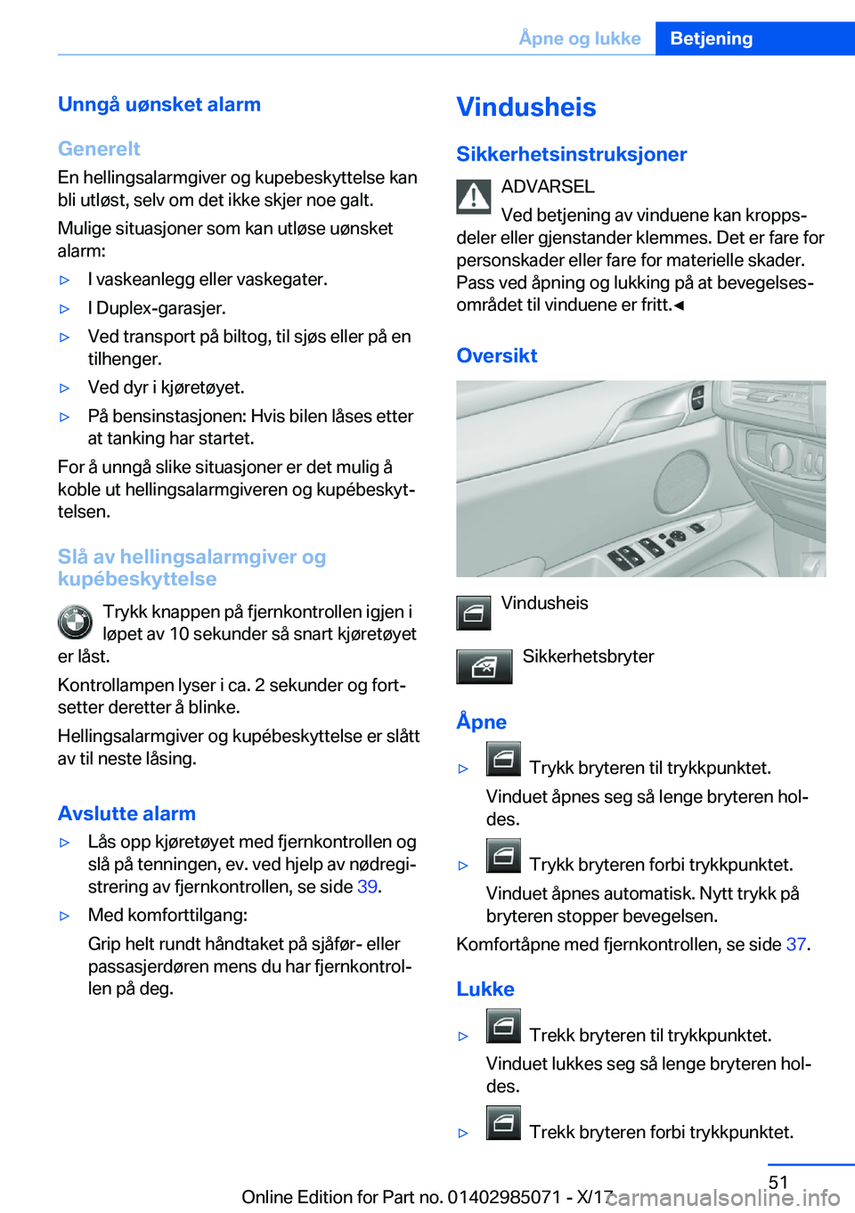 BMW X6 M 2018  InstruksjonsbØker (in Norwegian) �U�n�n�g�å��u�