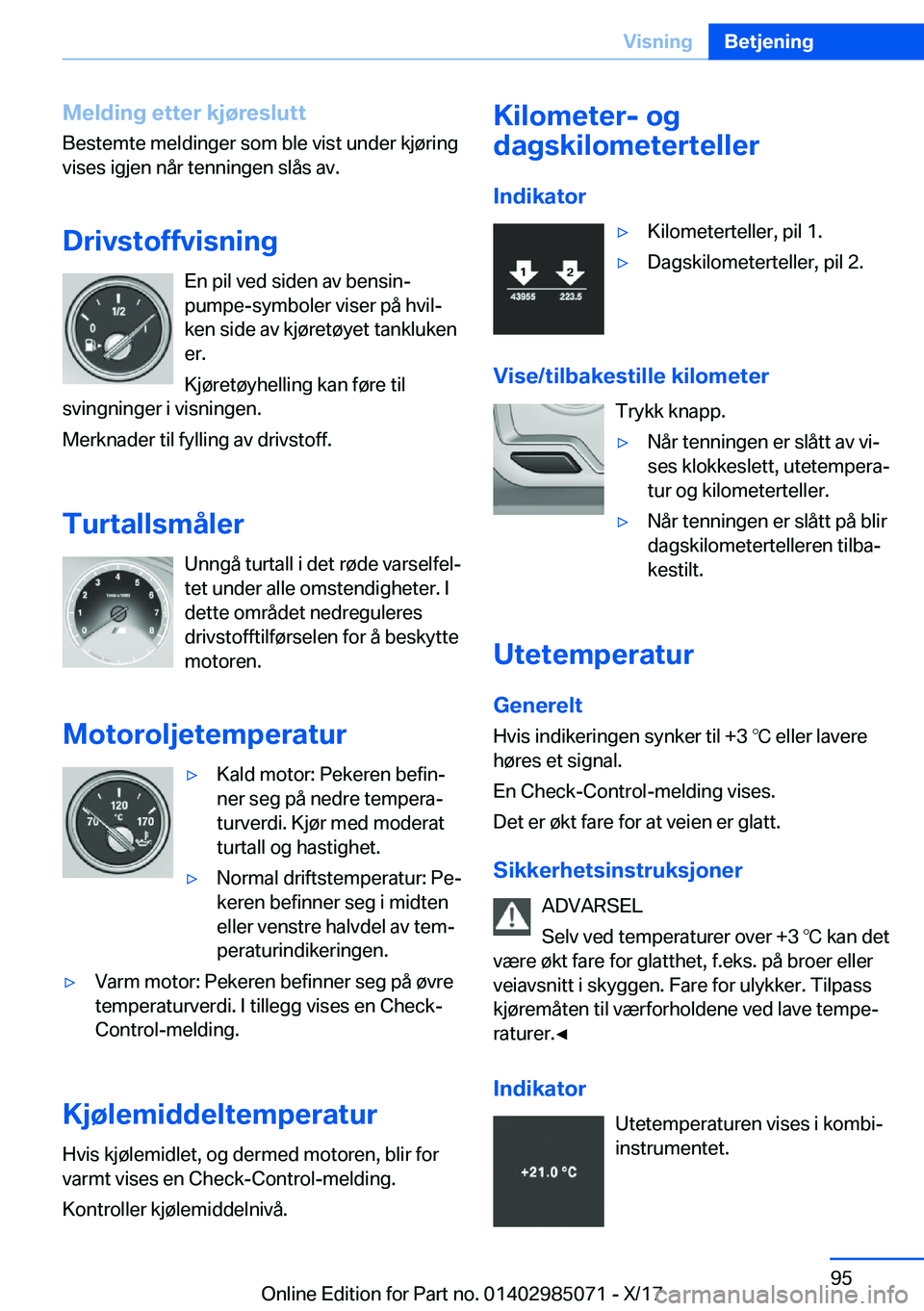 BMW X6 M 2018  InstruksjonsbØker (in Norwegian) �M�e�l�d�i�n�g��e�t�t�e�r��k�j�