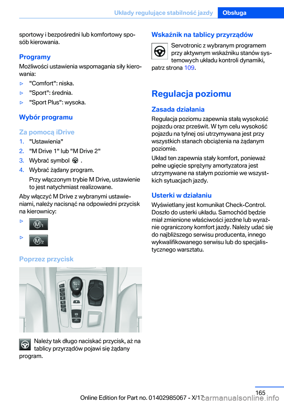 BMW X6 M 2018  Instrukcja obsługi (in Polish) �s�p�o�r�t�o�w�y� �i� �b�e�z�p�o �r�e�d�n�i� �l�u�b� �k�o�m�f�o�r�t�o�w�y� �s�p�oj�s�