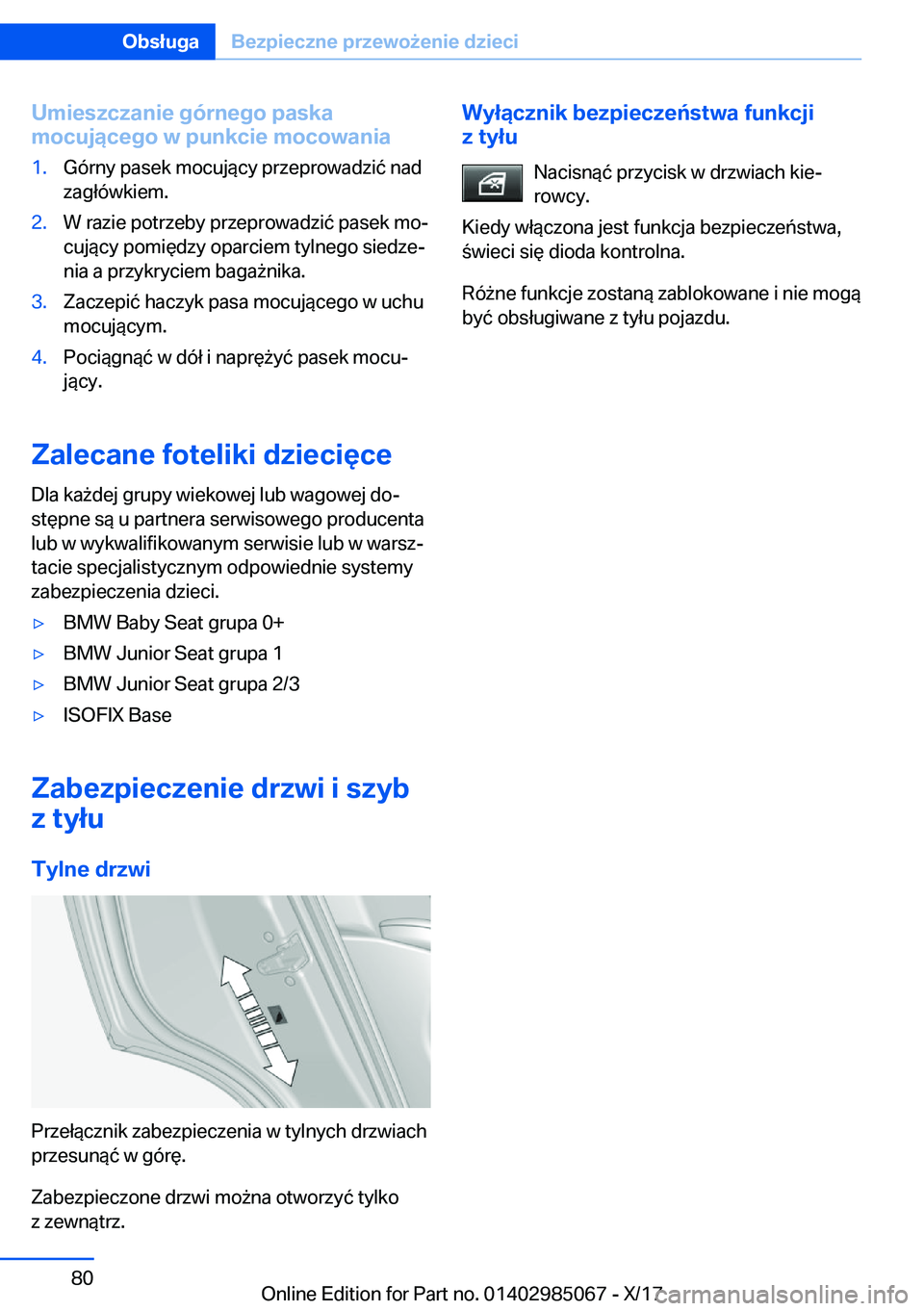 BMW X6 M 2018  Instrukcja obsługi (in Polish) �U�m�i�e�s�z�c�z�a�n�i�e��g�