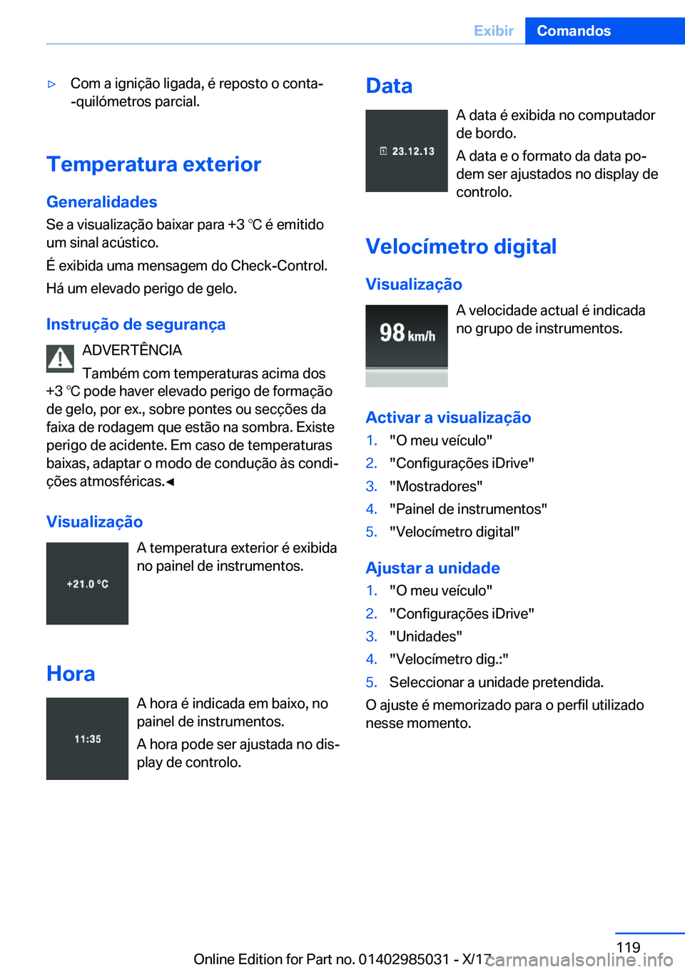 BMW X6 M 2018  Manual do condutor (in Portuguese) 'y�C�o�m� �a� �i�g�n�i�