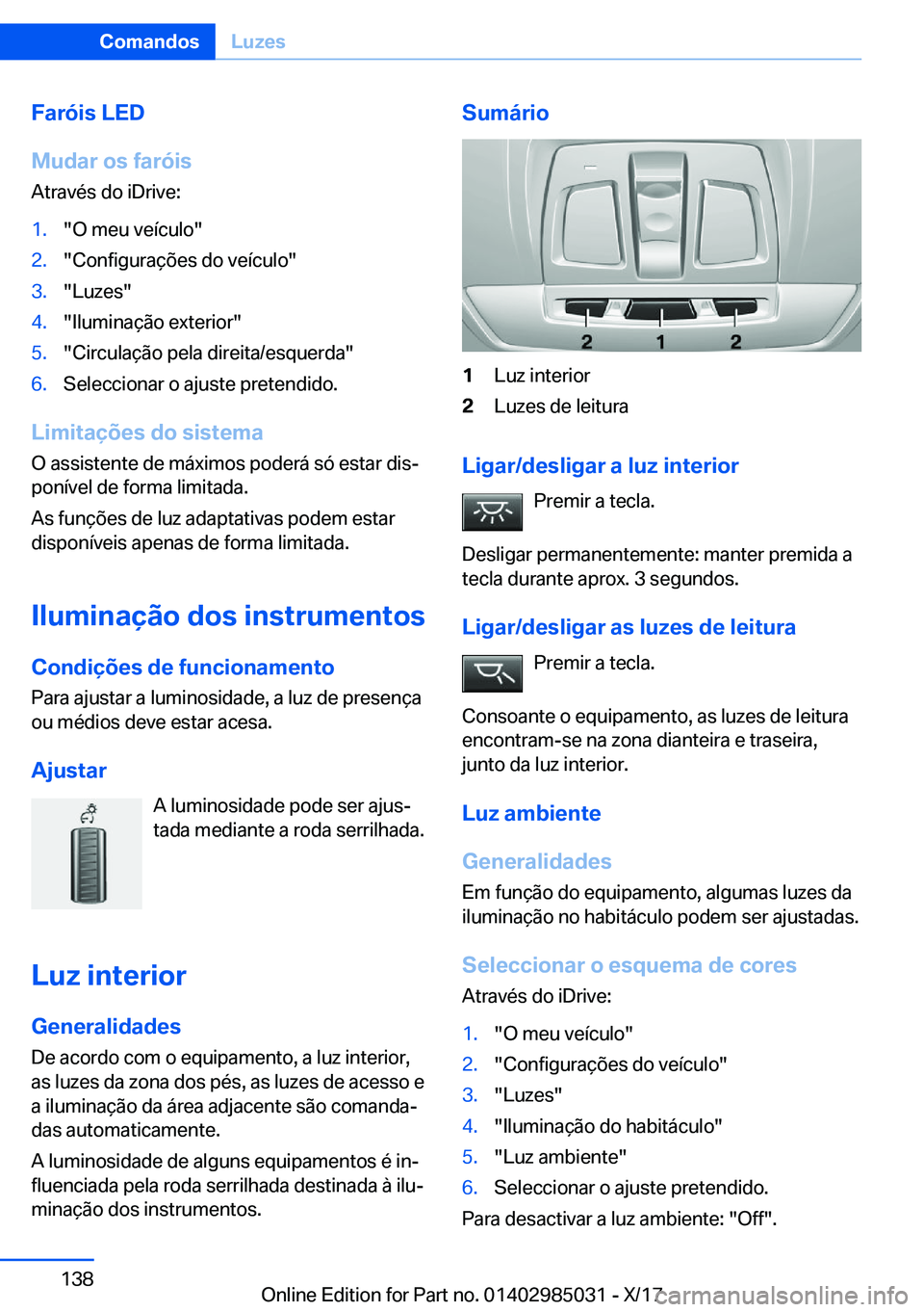BMW X6 M 2018  Manual do condutor (in Portuguese) �F�a�r�
