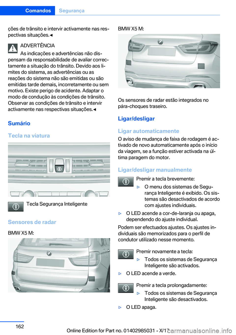 BMW X6 M 2018  Manual do condutor (in Portuguese) �