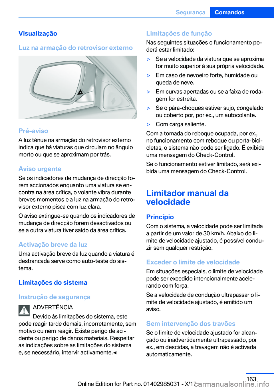 BMW X6 M 2018  Manual do condutor (in Portuguese) �V�i�s�u�a�l�i�z�a�