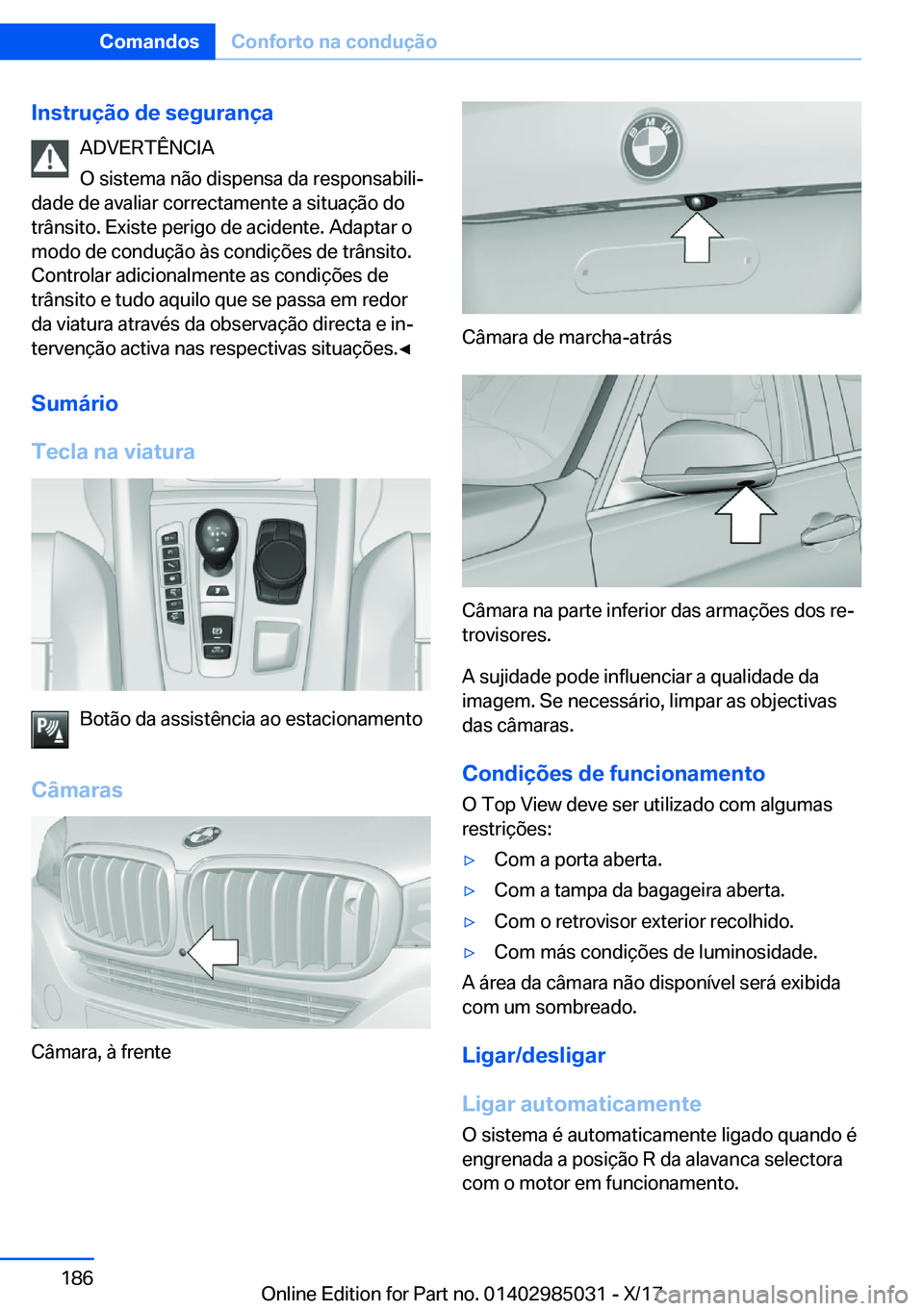 BMW X6 M 2018  Manual do condutor (in Portuguese) �I�n�s�t�r�u�