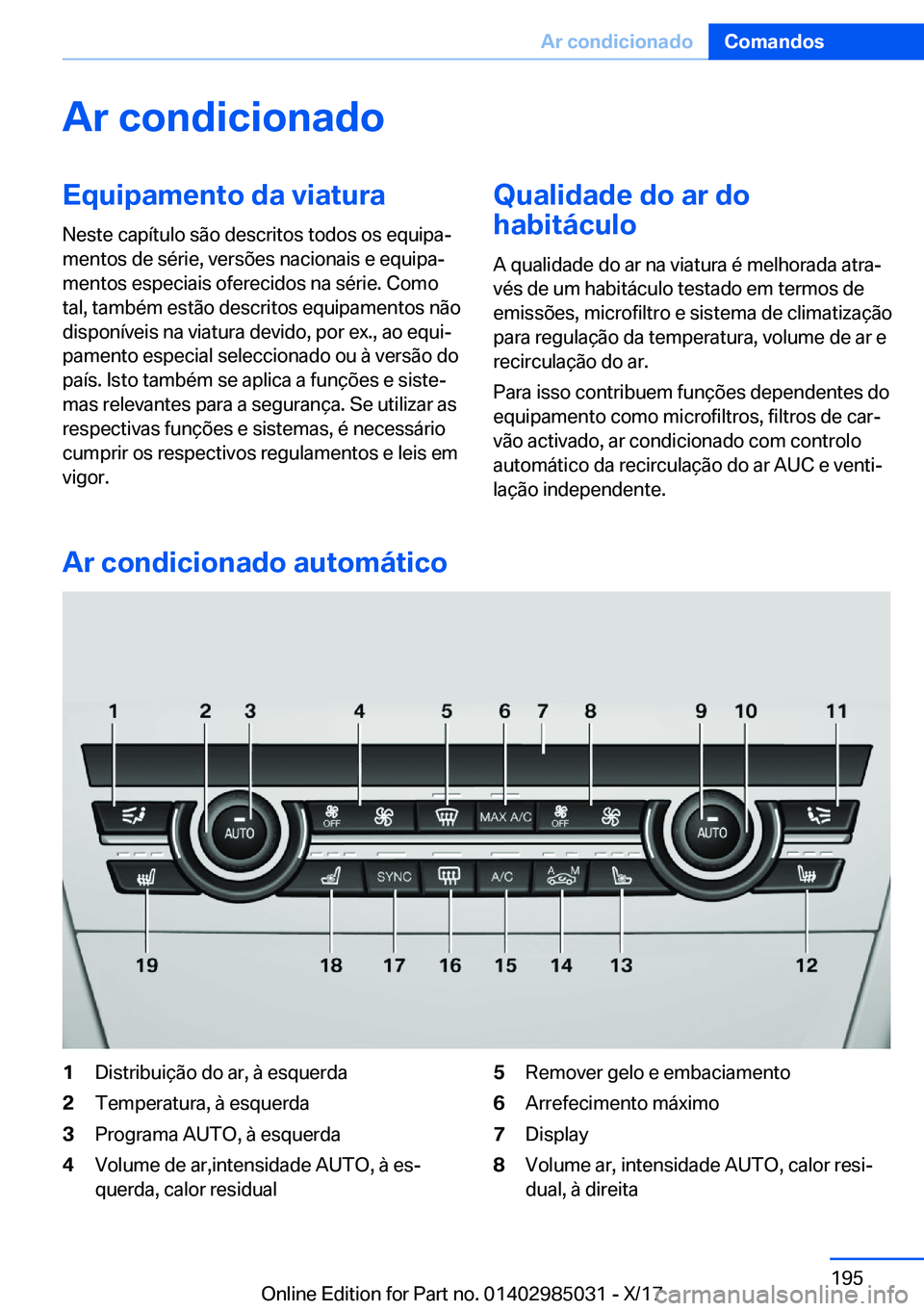 BMW X6 M 2018  Manual do condutor (in Portuguese) �A�r��c�o�n�d�i�c�i�o�n�a�d�o�E�q�u�i�p�a�m�e�n�t�o��d�a��v�i�a�t�u�r�a
�N�e�s�t�e� �c�a�p�