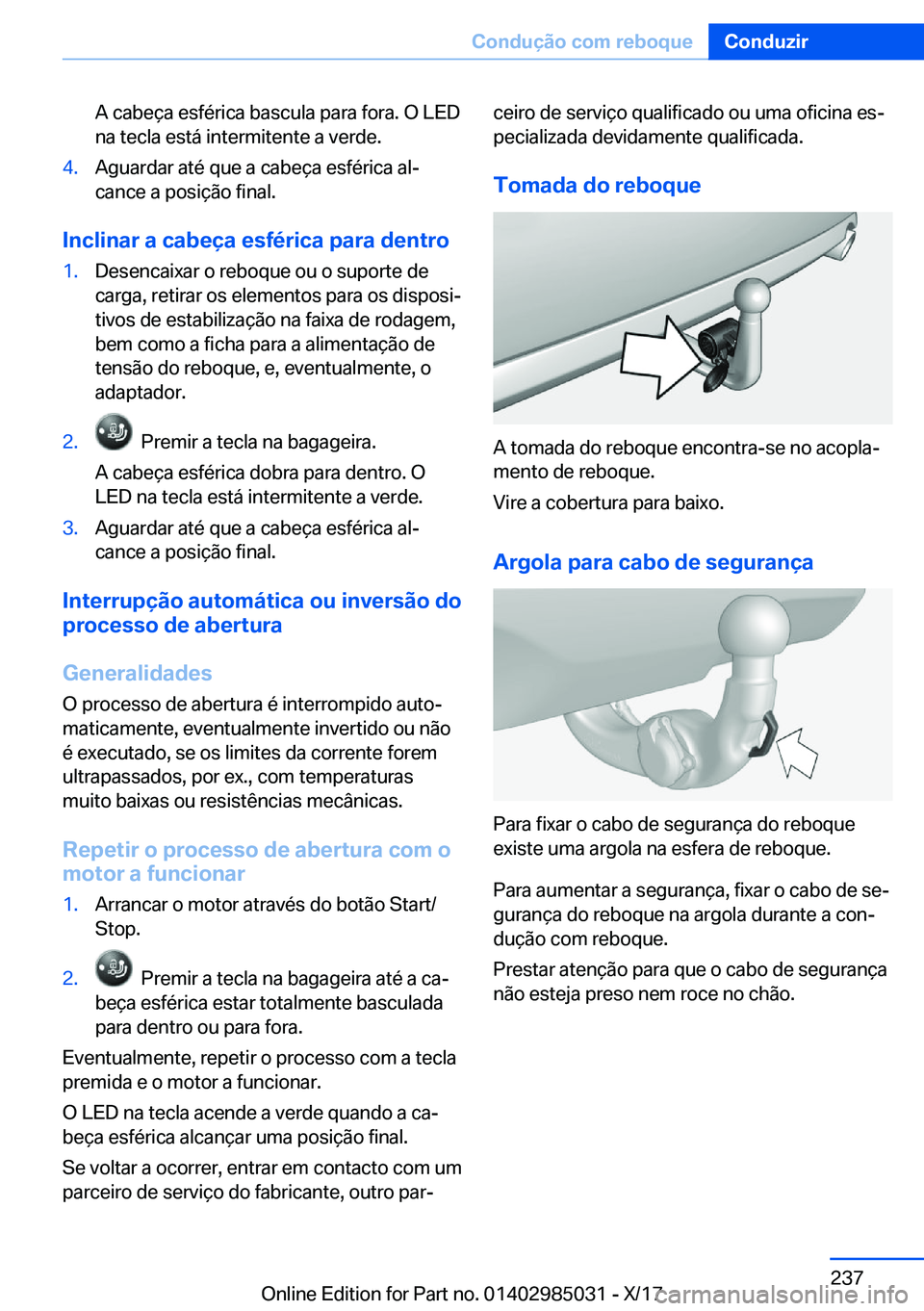 BMW X6 M 2018  Manual do condutor (in Portuguese) �A� �c�a�b�e�