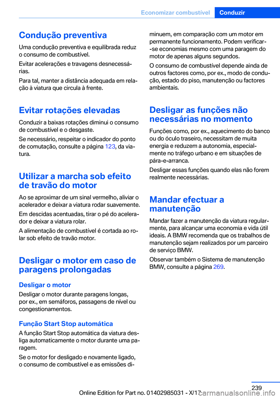 BMW X6 M 2018  Manual do condutor (in Portuguese) �C�o�n�d�u�