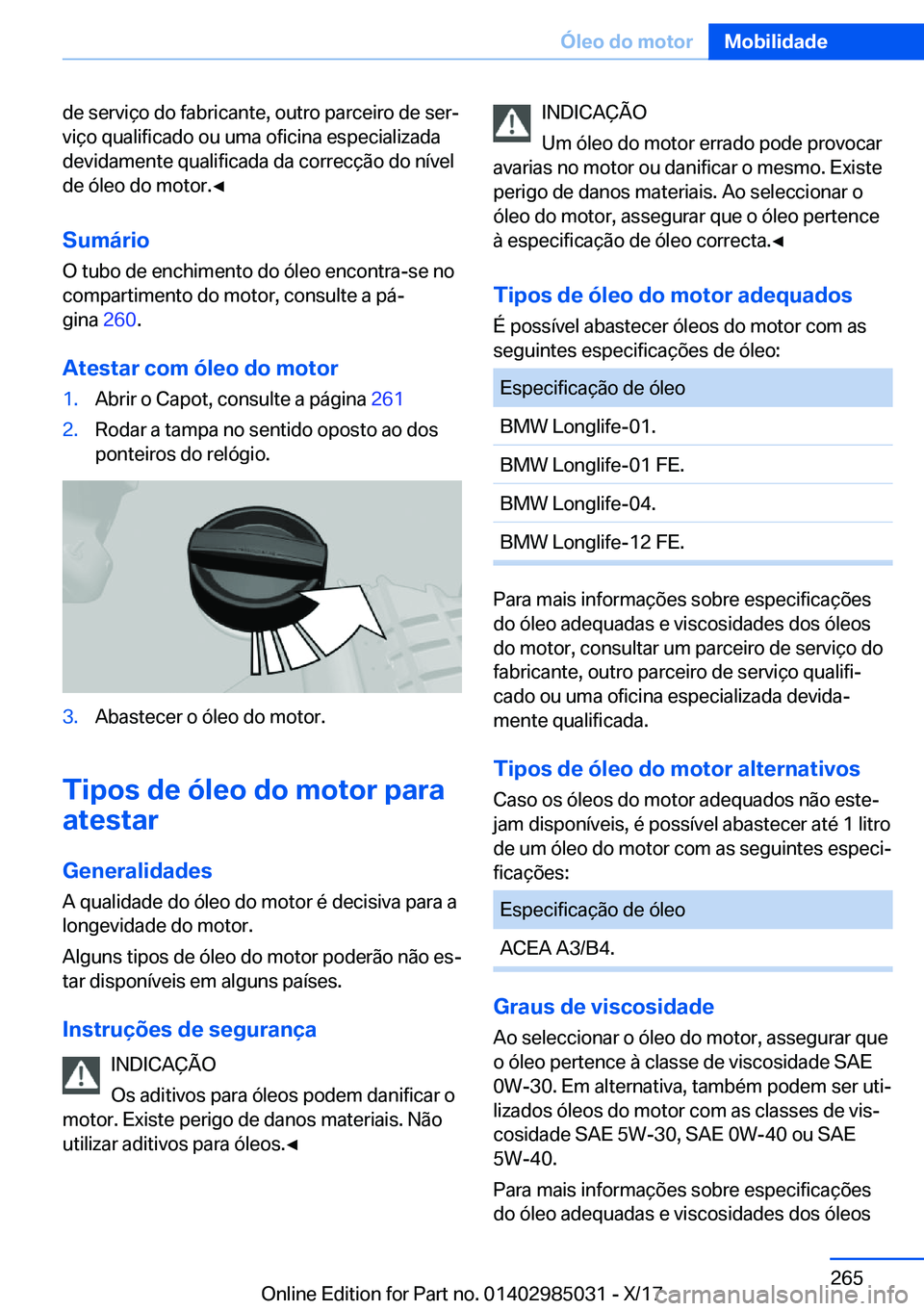 BMW X6 M 2018  Manual do condutor (in Portuguese) �d�e� �s�e�r�v�i�
