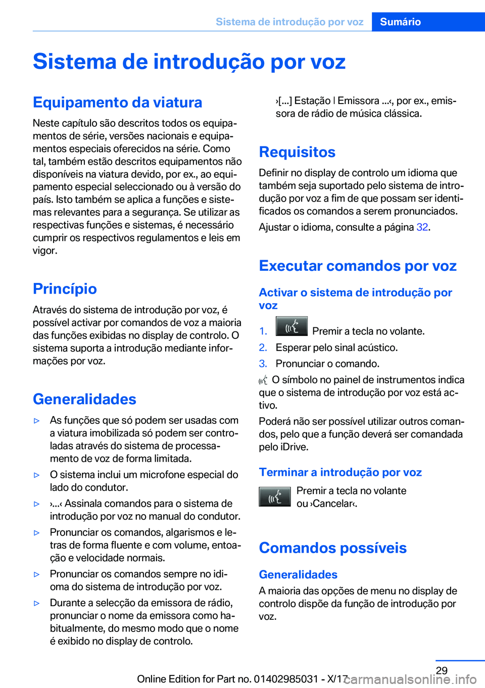 BMW X6 M 2018  Manual do condutor (in Portuguese) �S�i�s�t�e�m�a��d�e��i�n�t�r�o�d�u�