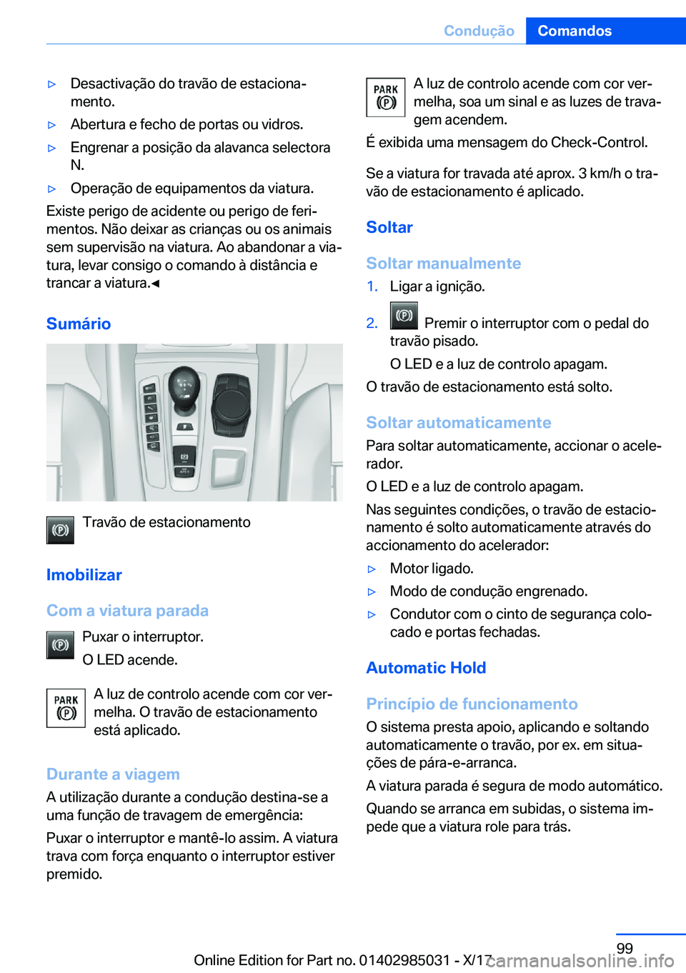 BMW X6 M 2018  Manual do condutor (in Portuguese) 'y�D�e�s�a�c�t�i�v�a�