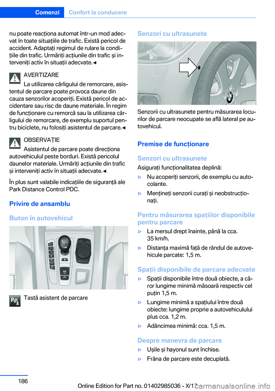 BMW X6 M 2018  Ghiduri De Utilizare (in Romanian) �n�u� �p�o�a�t�e� �r�e�a�c *�i�o�n�a� �a�u�t�o�m�a�t� �