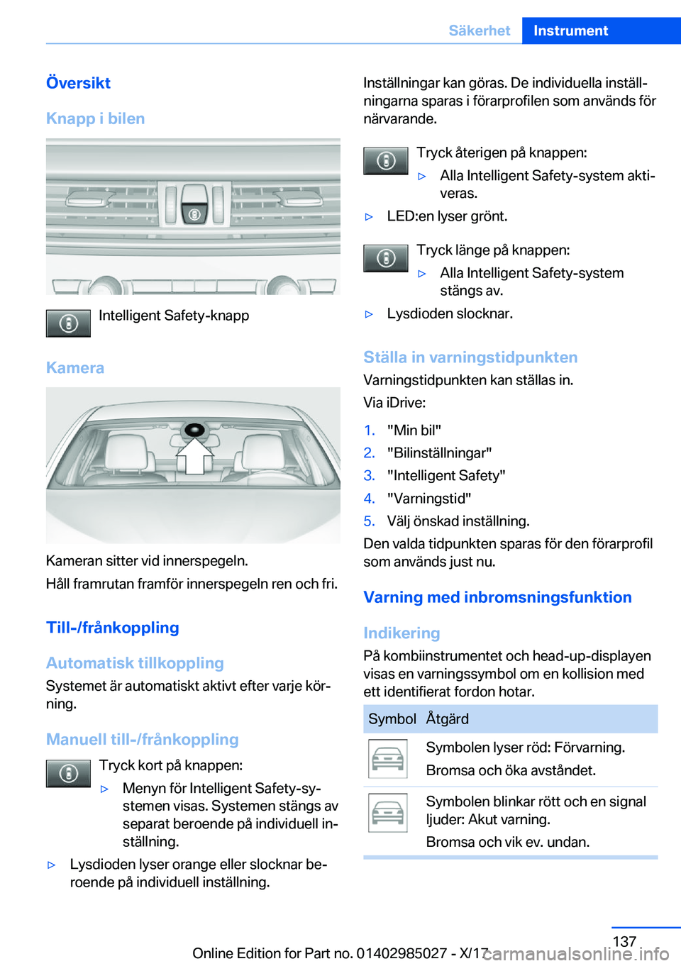 BMW X6 M 2018  InstruktionsbÖcker (in Swedish) �