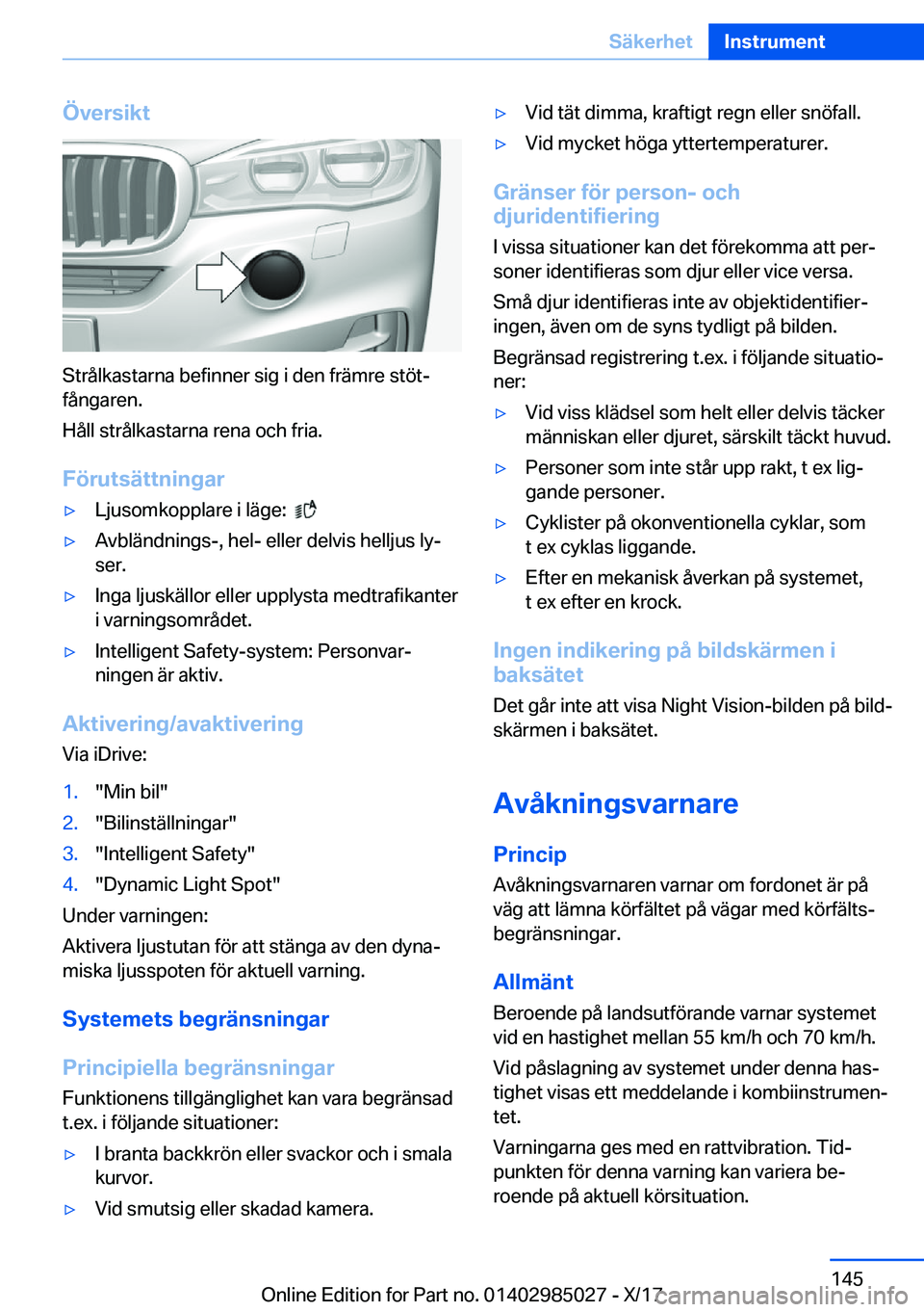 BMW X6 M 2018  InstruktionsbÖcker (in Swedish) �