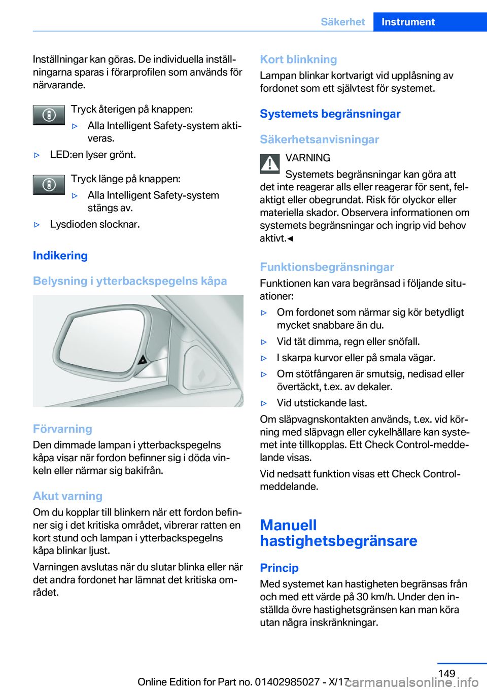 BMW X6 M 2018  InstruktionsbÖcker (in Swedish) �I�n�s�t�ä�l�l�n�i�n�g�a�r� �k�a�n� �g�