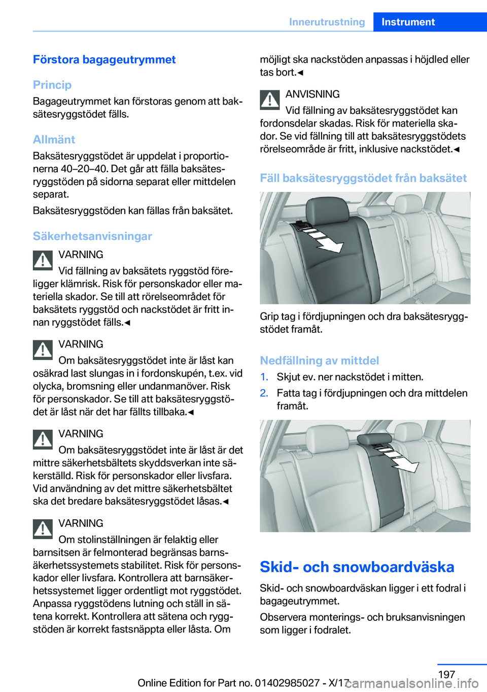 BMW X6 M 2018  InstruktionsbÖcker (in Swedish) �F�
