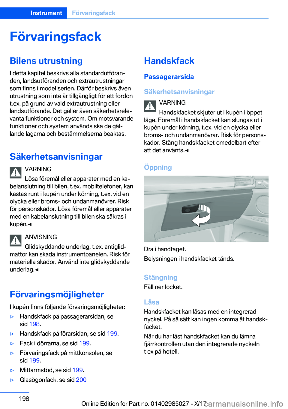 BMW X6 M 2018  InstruktionsbÖcker (in Swedish) �F�