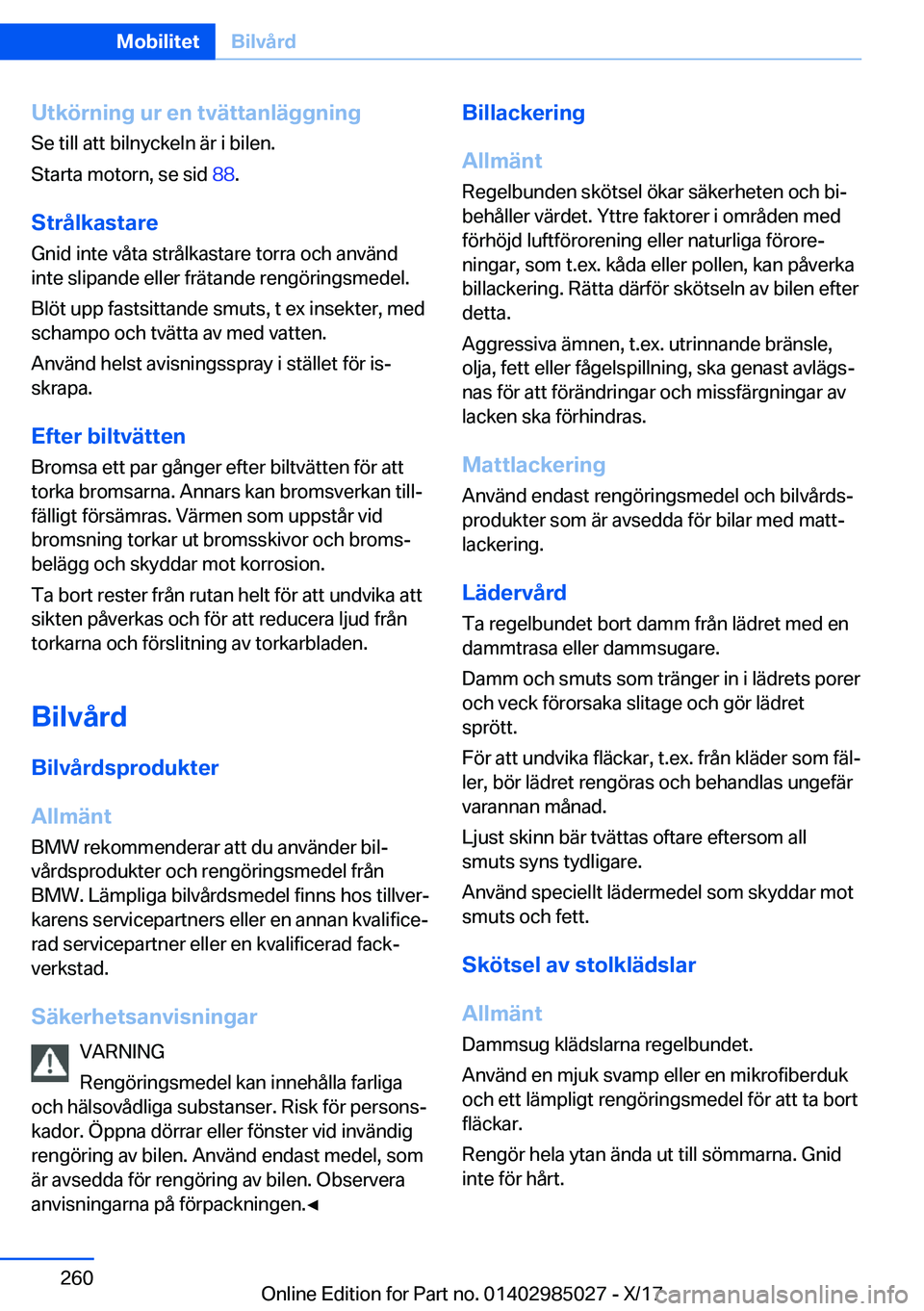 BMW X6 M 2018  InstruktionsbÖcker (in Swedish) �U�t�k�