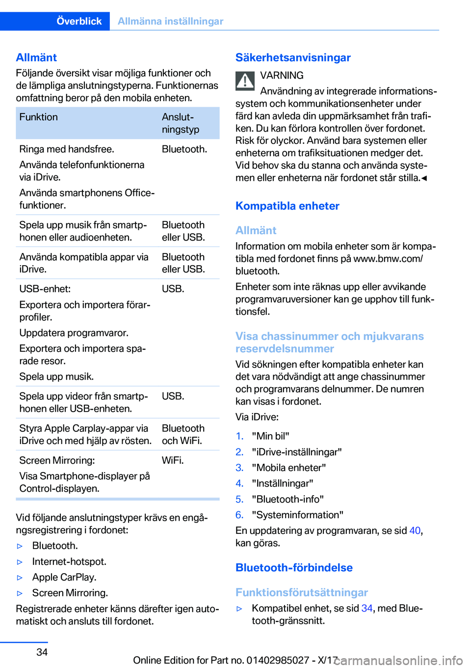 BMW X6 M 2018  InstruktionsbÖcker (in Swedish) �A�l�l�m�ä�n�t
�F�