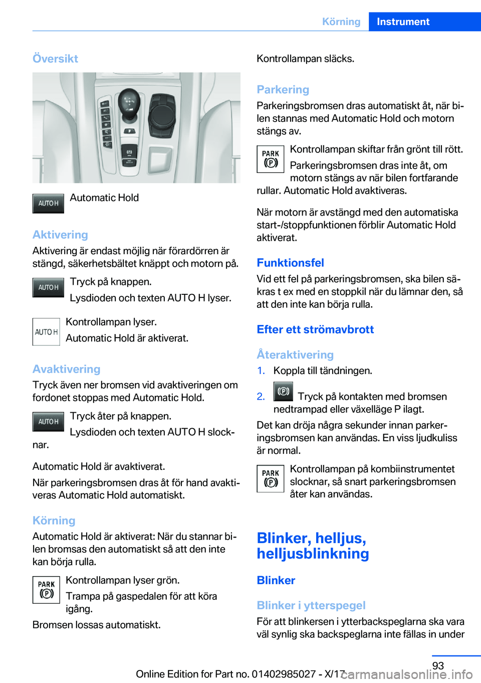 BMW X6 M 2018  InstruktionsbÖcker (in Swedish) �