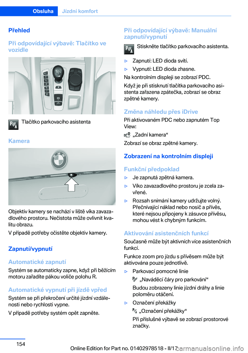 BMW X6 M 2017  Návod na použití (in Czech) �P�e�h�l�e�d
�P�i��o�d�p�o�v�