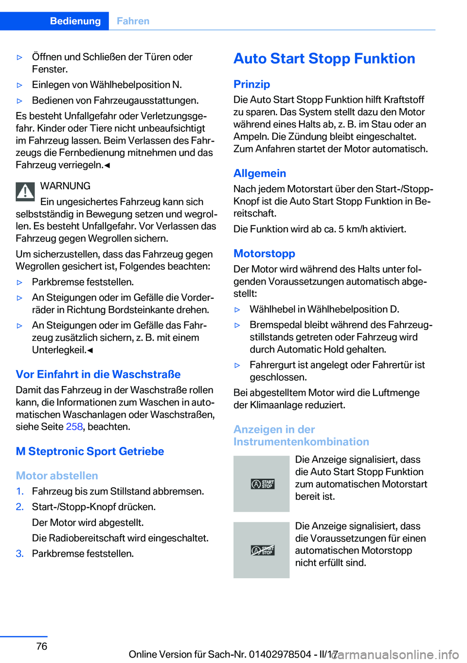 BMW X6 M 2017  Betriebsanleitungen (in German) 'y�