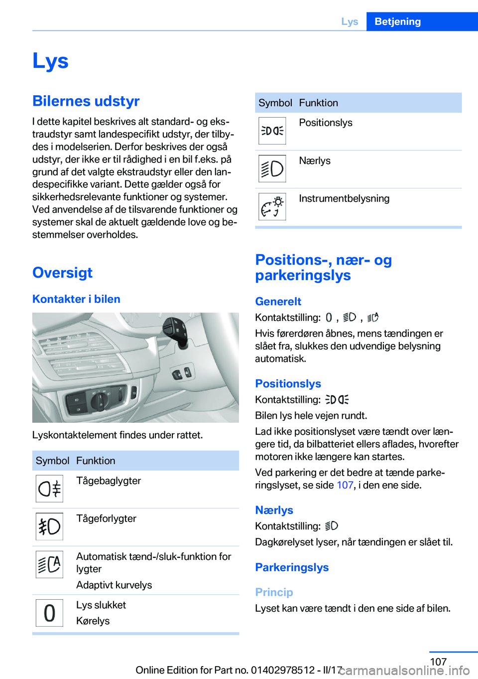 BMW X6 M 2017  InstruktionsbØger (in Danish) �L�y�s�B�i�l�e�r�n�e�s��u�d�s�t�y�r�I� �d�e�t�t�e� �k�a�p�i�t�e�l� �b�e�s�k�r�i�v�e�s� �a�l�t� �s�t�a�n�d�a�r�d�-� �o�g� �e�k�sj
�t�r�a�u�d�s�t�y�r� �s�a�m�t� �l�a�n�d�e�s�p�e�c�i�f�i�k�t� �u�d�s�t�