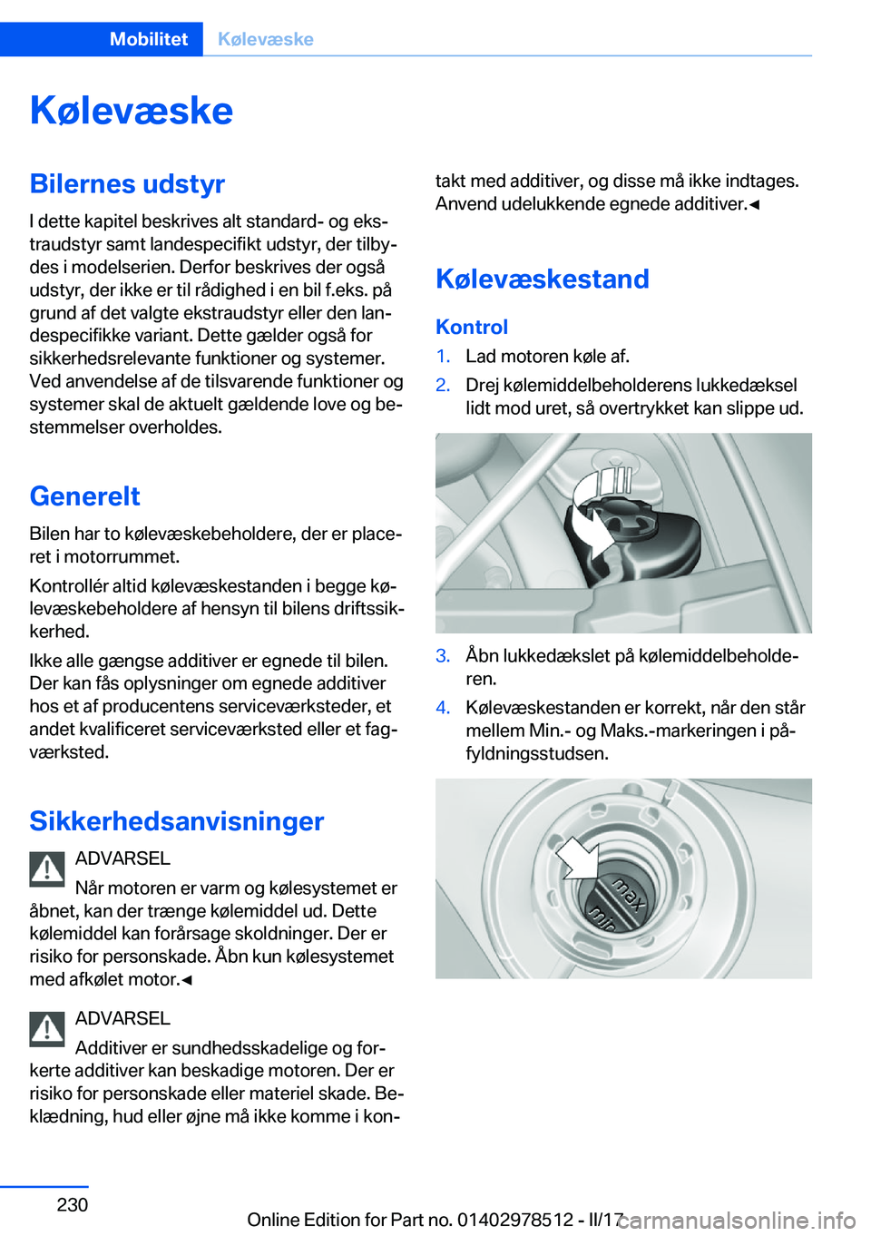 BMW X6 M 2017  InstruktionsbØger (in Danish) �K�