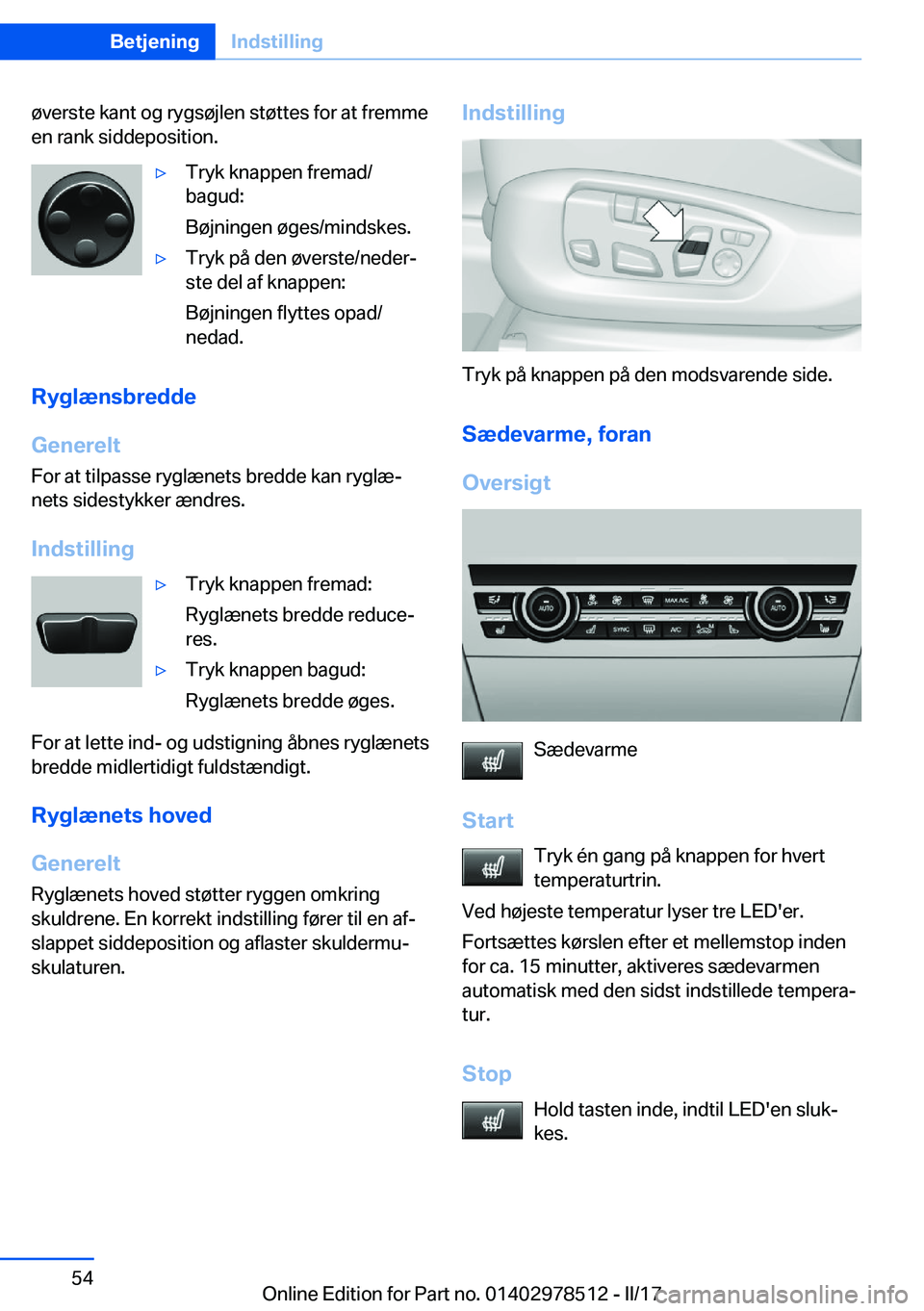 BMW X6 M 2017  InstruktionsbØger (in Danish) �
