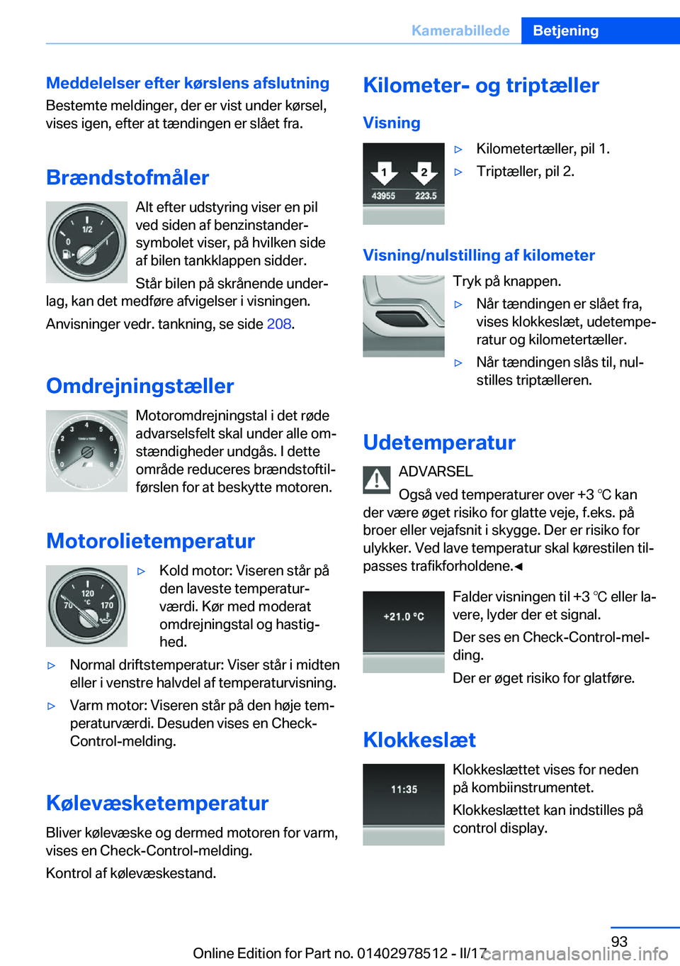 BMW X6 M 2017  InstruktionsbØger (in Danish) �M�e�d�d�e�l�e�l�s�e�r��e�f�t�e�r��k�