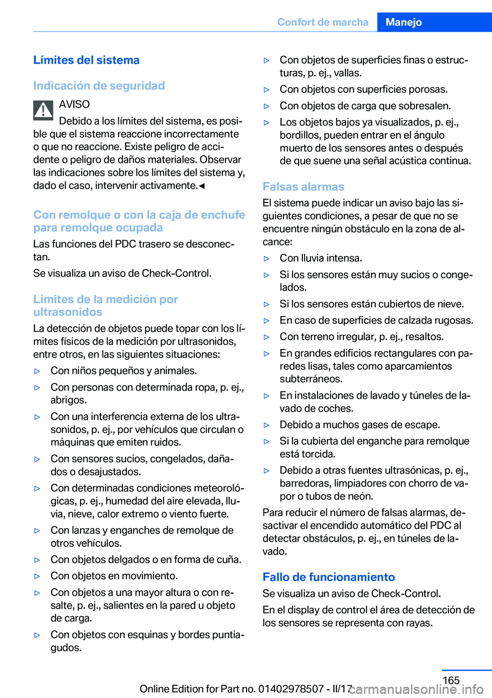 BMW X6 M 2017  Manuales de Empleo (in Spanish) �L�