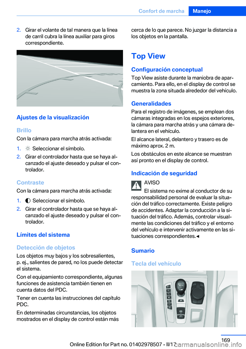 BMW X6 M 2017  Manuales de Empleo (in Spanish) �2�.�G�i�r�a�r� �e�l� �v�o�l�a�n�t�e� �d�e� �t�a�l� �m�a�n�e�r�a� �q�u�e� �l�a� �l�