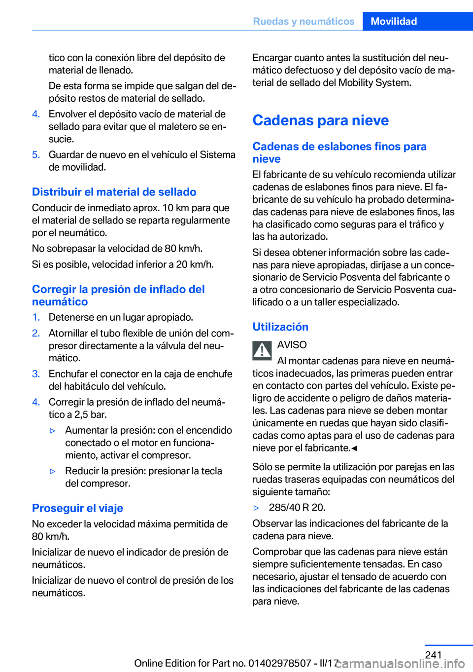 BMW X6 M 2017  Manuales de Empleo (in Spanish) �t�i�c�o� �c�o�n� �l�a� �c�o�n�e�x�i�