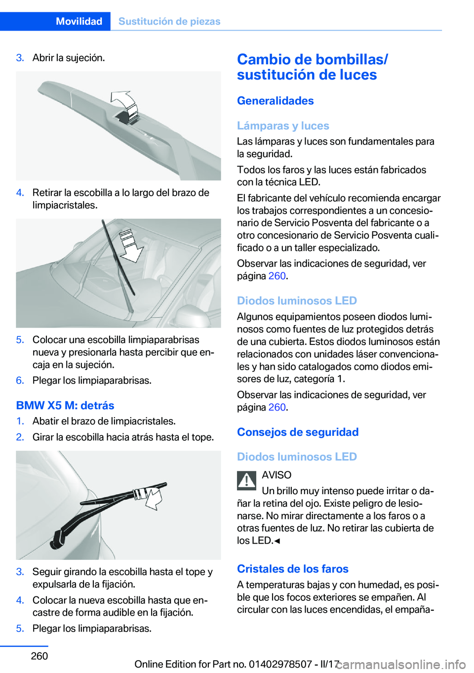 BMW X6 M 2017  Manuales de Empleo (in Spanish) �3�.�A�b�r�i�r� �l�a� �s�u�j�e�c�i�