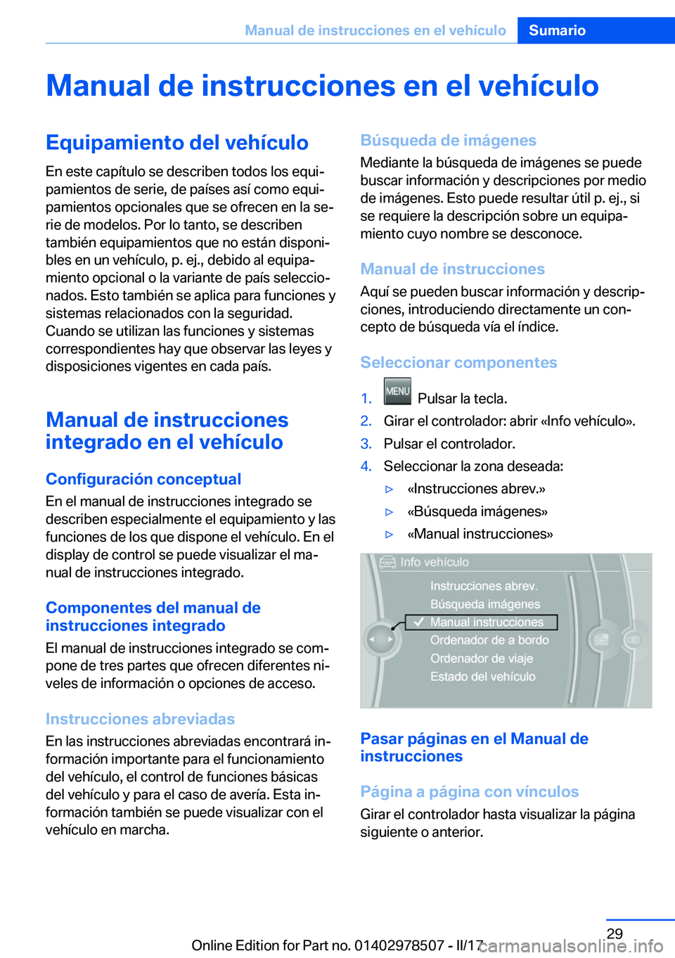 BMW X6 M 2017  Manuales de Empleo (in Spanish) �M�a�n�u�a�l��d�e��i�n�s�t�r�u�c�c�i�o�n�e�s��e�n��e�l��v�e�h�