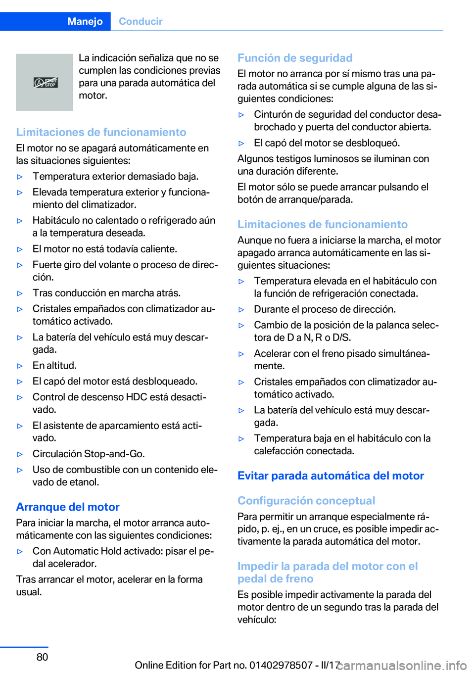BMW X6 M 2017  Manuales de Empleo (in Spanish) �L�a� �i�n�d�i�c�a�c�i�