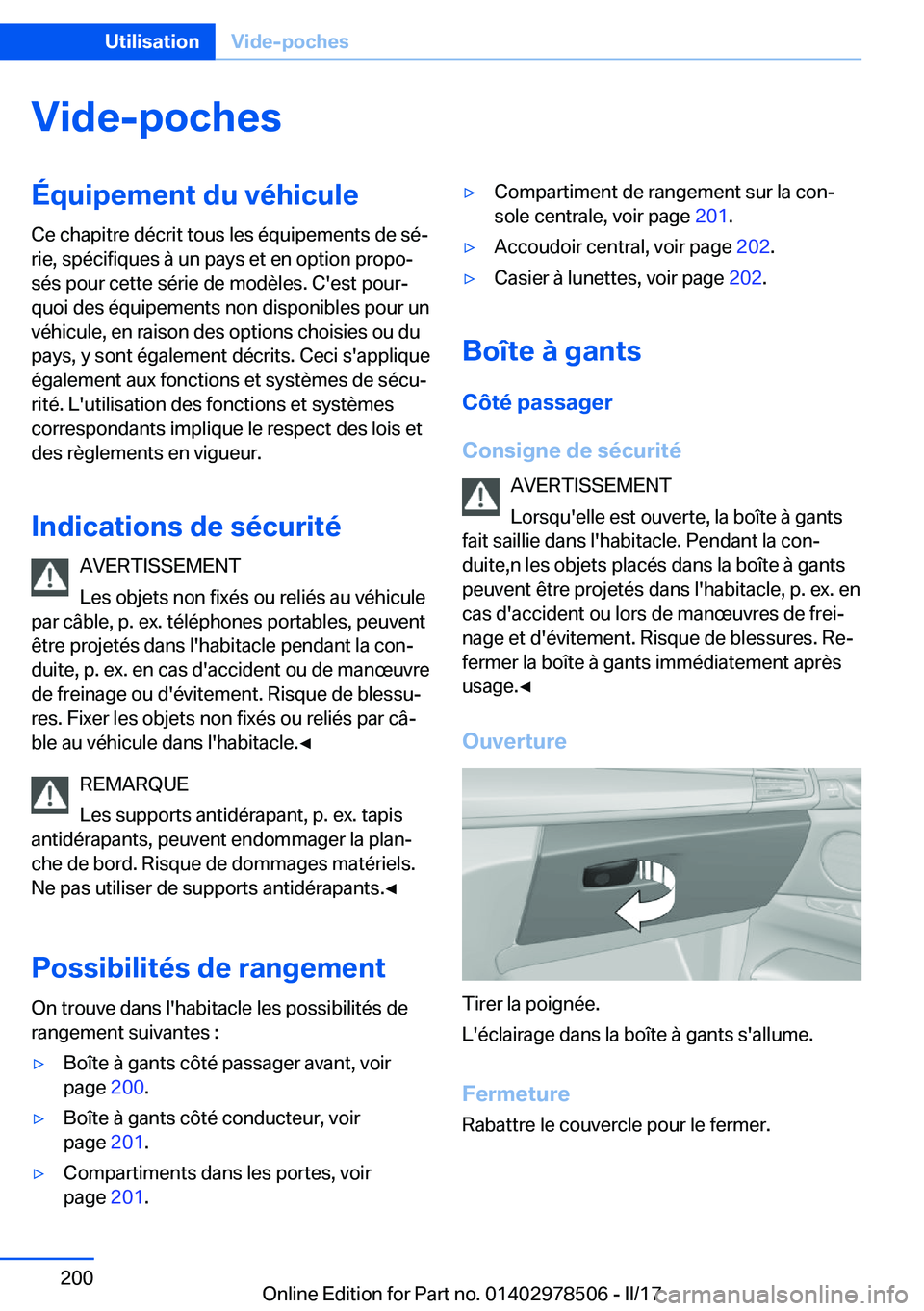 BMW X6 M 2017  Notices Demploi (in French) �V�i�d�e�-�p�o�c�h�e�s�