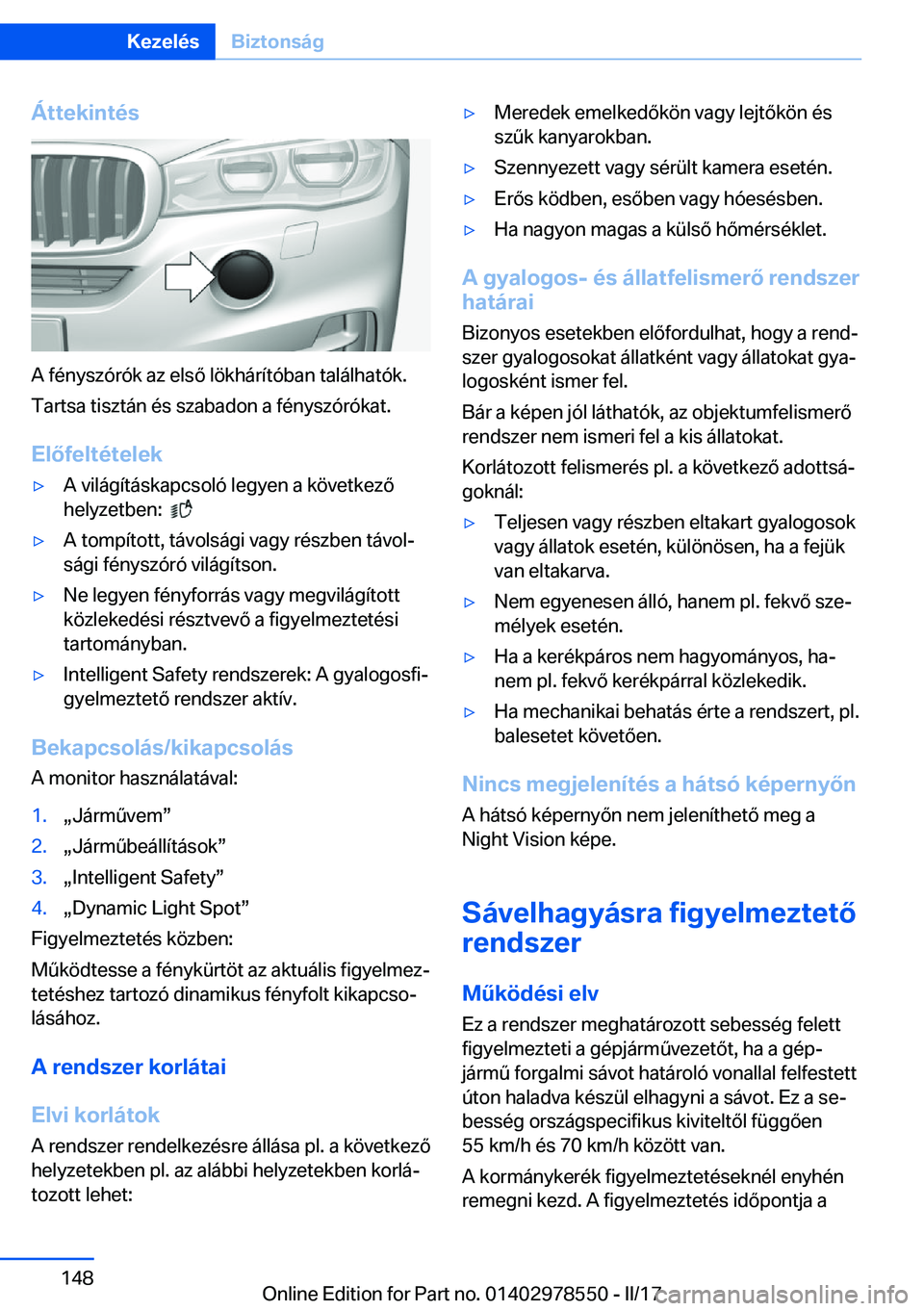 BMW X6 M 2017  Kezelési útmutató (in Hungarian) �