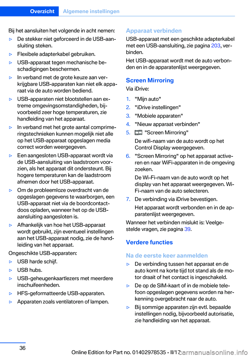 BMW X6 M 2017  Instructieboekjes (in Dutch) �B�i�j� �h�e�t� �a�a�n�s�l�u�i�t�e�n� �h�e�t� �v�o�l�g�e�n�d�e� �i�n� �a�c�h�t� �n�e�m�e�n�:'y�D�e� �s�t�e�k�k�e�r� �n�i�e�t� �g�e�f�o�r�c�e�e�r�d� �i�n� �d�e� �U�S�B�-�a�a�nj
�s�l�u�i�t�i�n�g� �