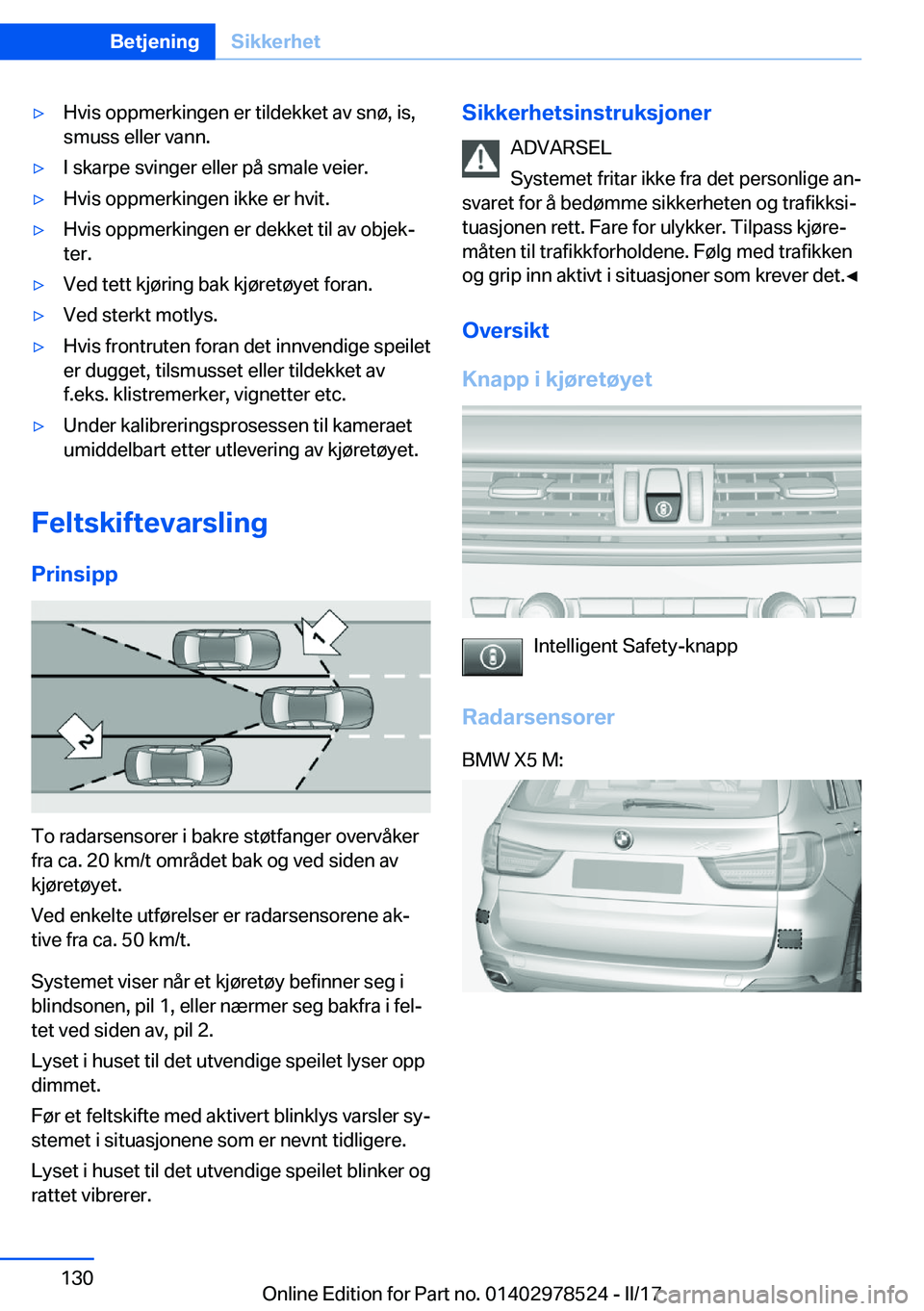 BMW X6 M 2017  InstruksjonsbØker (in Norwegian) 'y�H�v�i�s� �o�p�p�m�e�r�k�i�n�g�e�n� �e�r� �t�i�l�d�e�k�k�e�t� �a�v� �s�n�