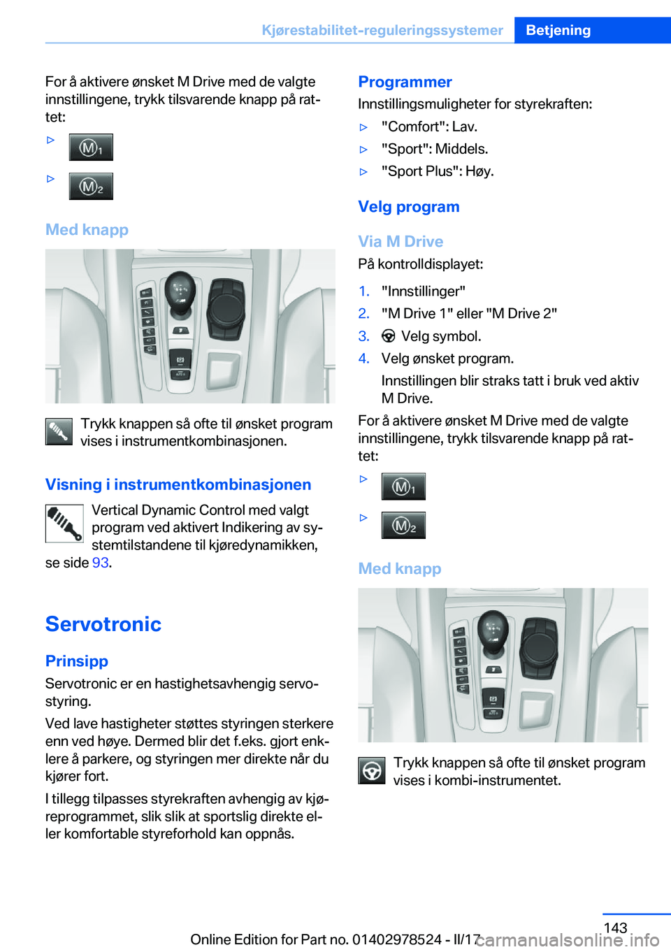 BMW X6 M 2017  InstruksjonsbØker (in Norwegian) �F�o�r� �å� �a�k�t�i�v�e�r�e� �
