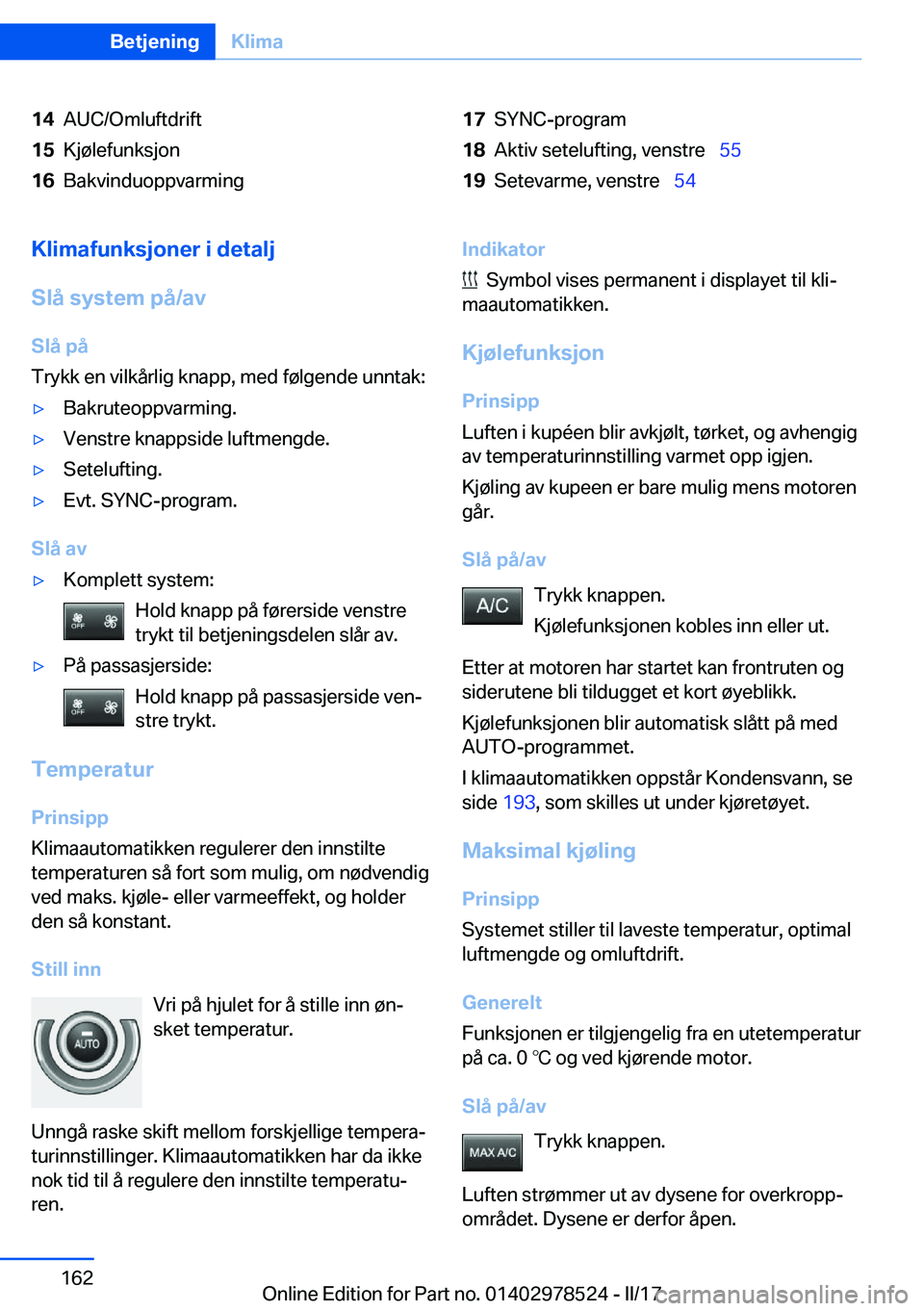 BMW X6 M 2017  InstruksjonsbØker (in Norwegian) �1�4�A�U�C�/�O�m�l�u�f�t�d�r�i�f�t�1�5�K�j�