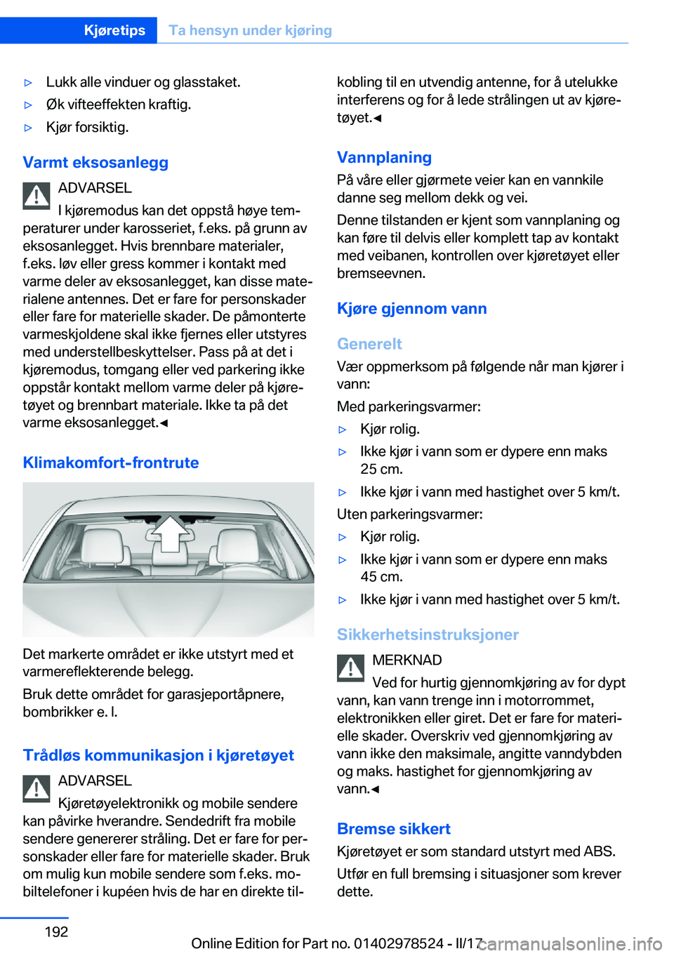 BMW X6 M 2017  InstruksjonsbØker (in Norwegian) 'y�L�u�k�k� �a�l�l�e� �v�i�n�d�u�e�r� �o�g� �g�l�a�s�s�t�a�k�e�t�.'y�