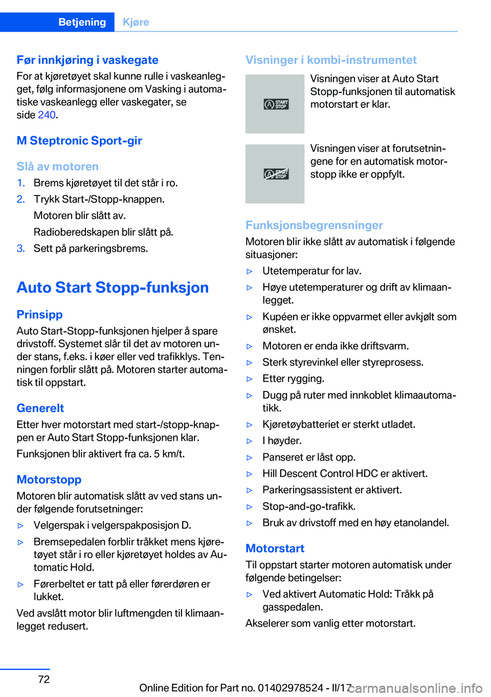 BMW X6 M 2017  InstruksjonsbØker (in Norwegian) �F�