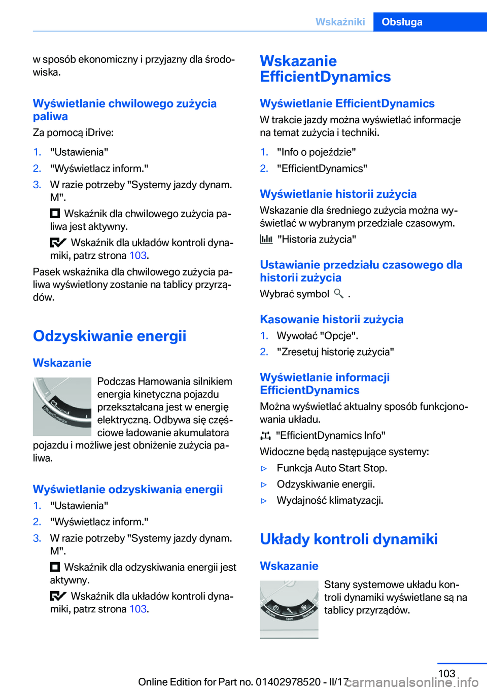 BMW X6 M 2017  Instrukcja obsługi (in Polish) �w� �s�p�o�s�