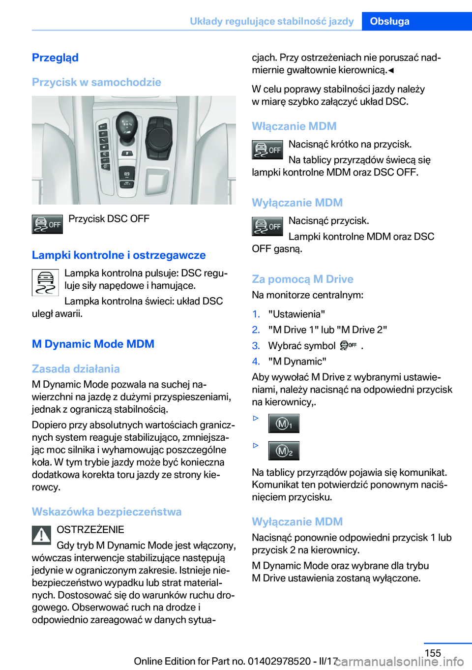 BMW X6 M 2017  Instrukcja obsługi (in Polish) �P�r�z�e�g�l�