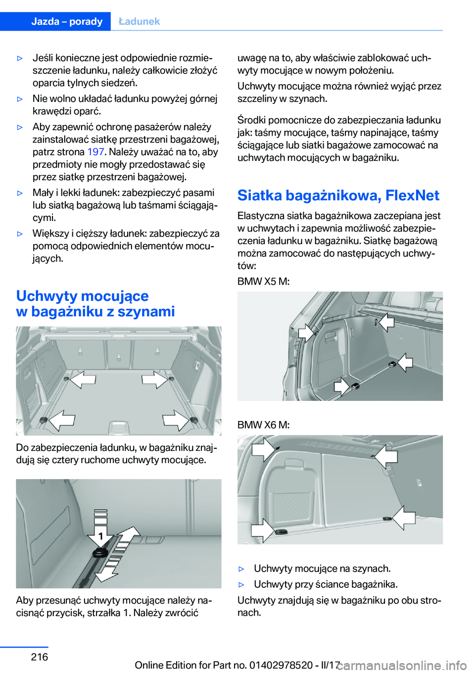 BMW X6 M 2017  Instrukcja obsługi (in Polish) 'y�J�e �l�i� �k�o�n�i�e�c�z�n�e� �j�e�s�t� �o�d�p�o�w�i�e�d�n�i�e� �r�o�z�m�i�ej
�s�z�c�z�e�n�i�e� �ł�a�d�u�n�k�u�,� �n�a�l�e 9�y� �c�a�ł�k�o�w�i�c�i�e� �z�ł�o 9�y�