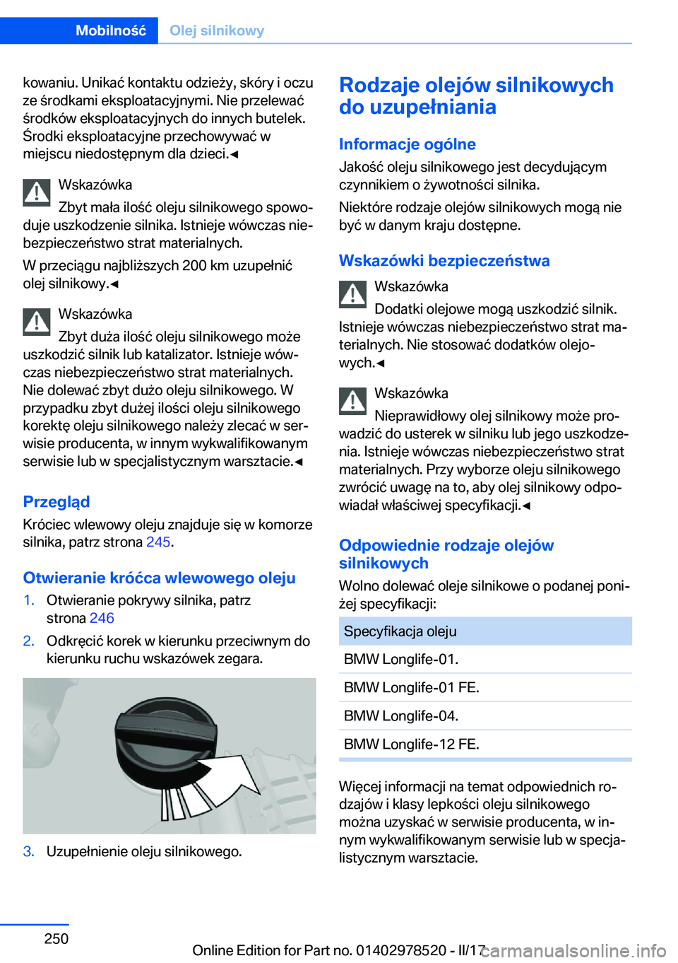 BMW X6 M 2017  Instrukcja obsługi (in Polish) �k�o�w�a�n�i�u�.� �U�n�i�k�a�